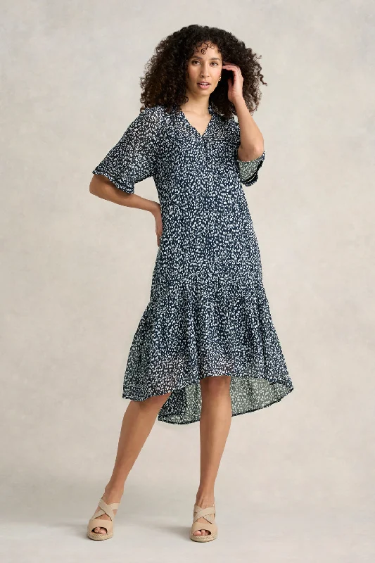 Daily Specials draped dressGeorgette Ruffle Dress - Abstract Spot