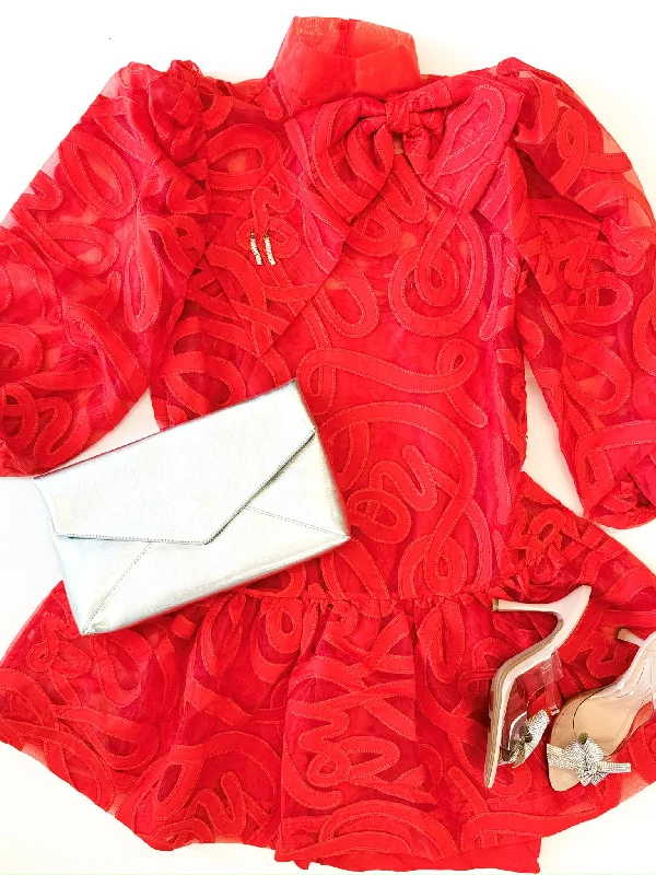Anniversary Sale comfy dressHolly Red Organza Bella Dress
