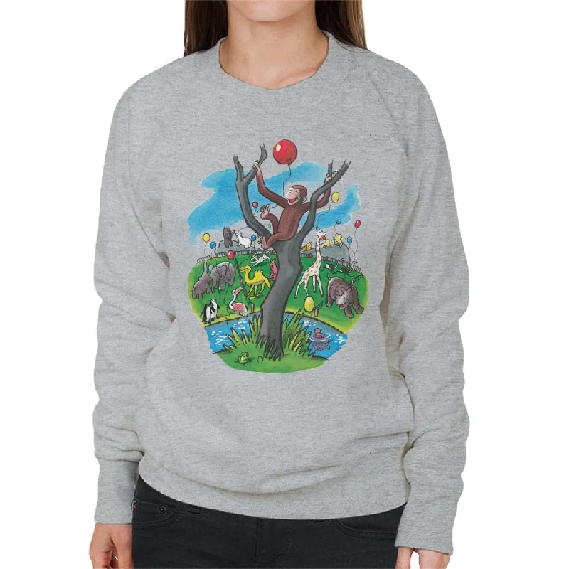 Great Bargains fashionable gym hoodieCurious George In A Tree At The Zoo Women's Sweatshirt