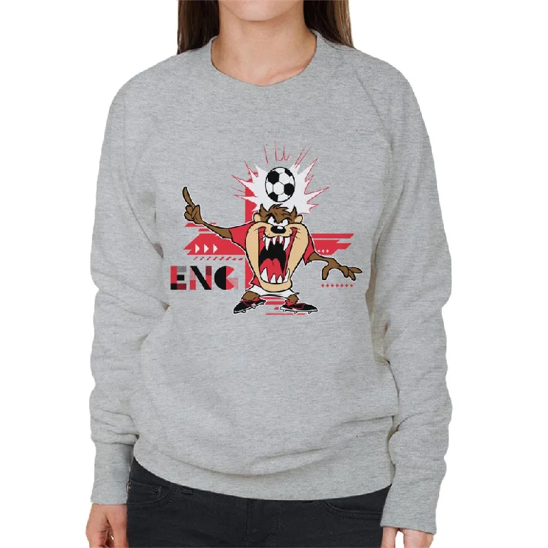 contemporary fitness sweatshirtLooney Tunes Football Taz For England Women's Sweatshirt