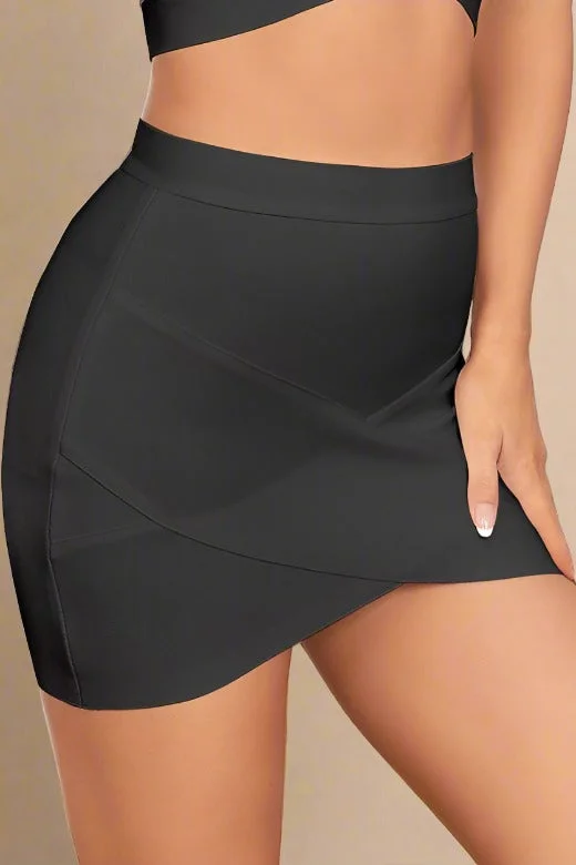 minimalistic dressJay High Waist Bandage Mini Skirt - Classic Black