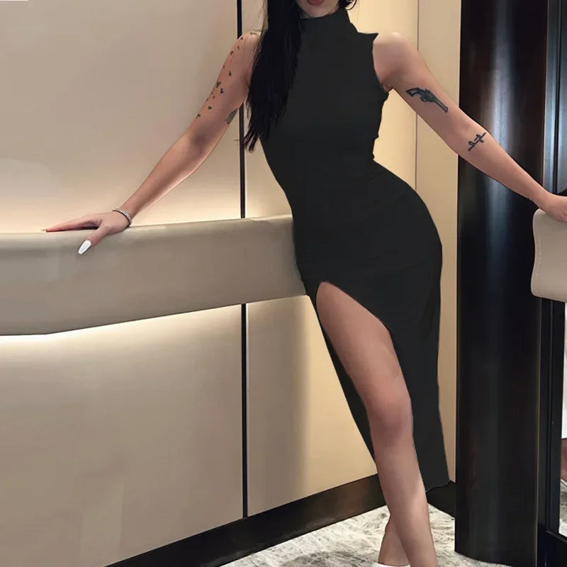 Instant Discount casual slip dressAurora - Figure flattering dress with slit