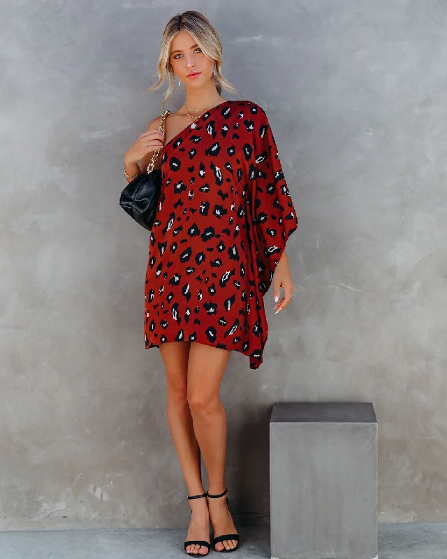 Unmissable Offer long sleeve dressTrade Winds Printed One Shoulder Statement Dress - FINAL SALE