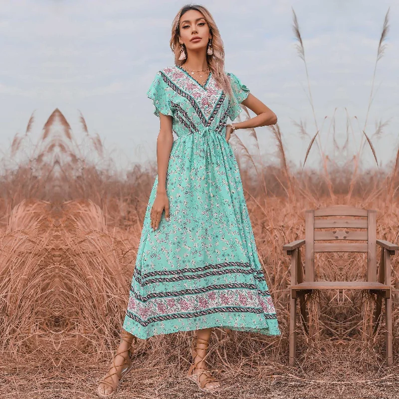 Price Cut backless dressKittenAlarm - V-neck Long Dress