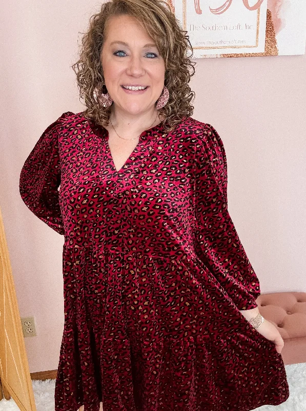 Price Fest Choose Wisely Velvet Tiered Dress