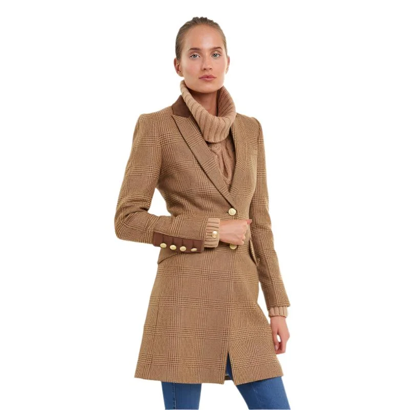 versatile coatHolland Cooper Kempton Ladies Tweed Coat - Tawny