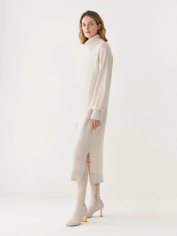 Super Sale t-shirt dressThe Turtleneck Sweater Dress in Cream