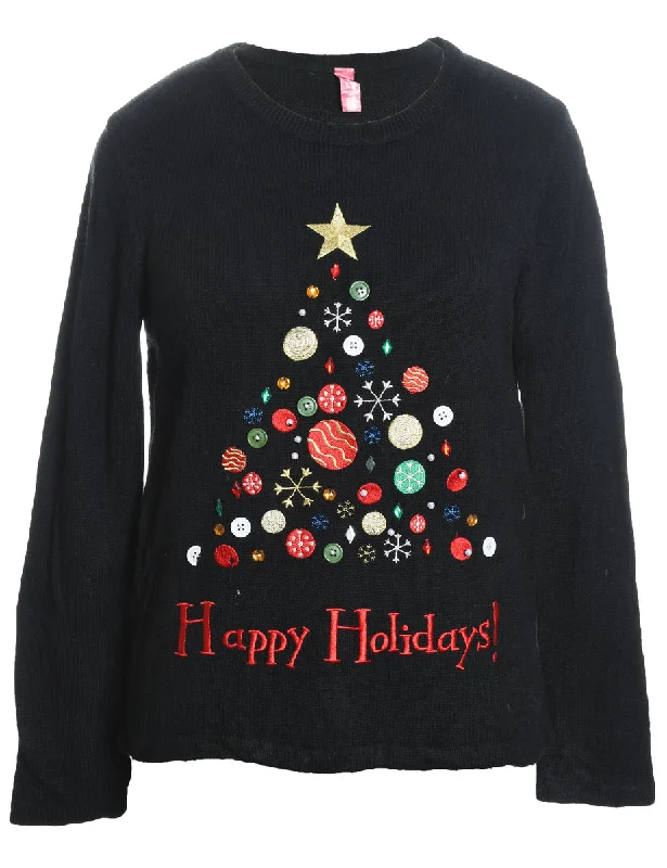 The Best Prices Black Christmas Jumper - S