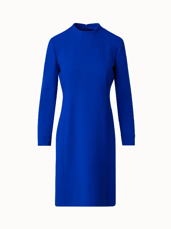 Savings Galore party-ready dressWool Double-Face Sheath Dress with Long Sleeves