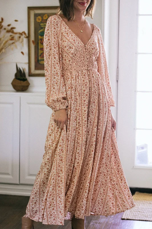 Huge Savings textured dressDahlia Smocked Buttoned Dress