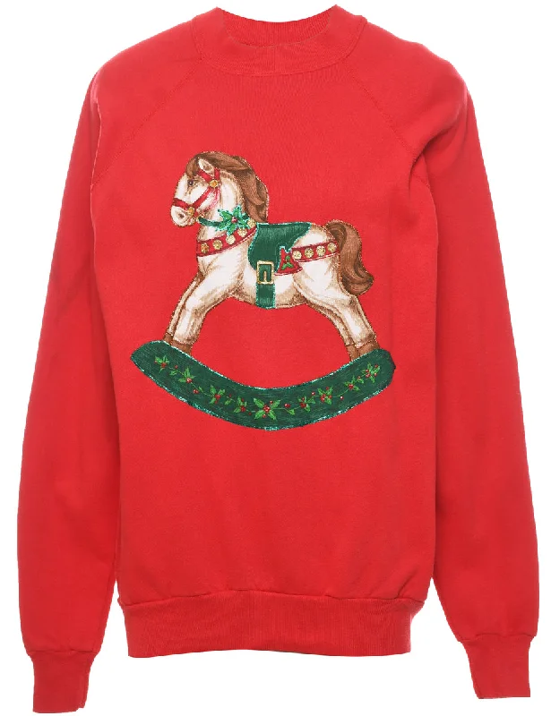 outdoor coatAnimal Design Christmas Sweatshirt - XL