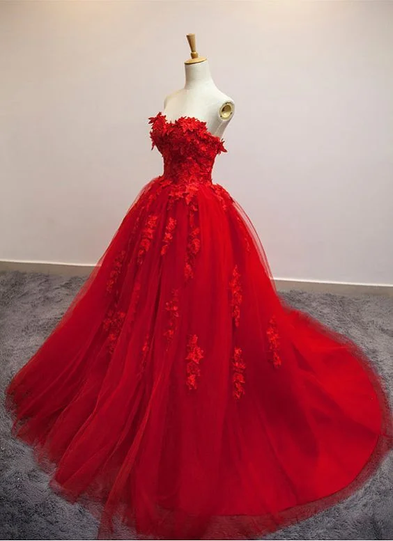 flowy maxi dressGorgeous Sweetheart Red Long Formal Dresses, Red Party Gowns, Princess Gowns, Prom Dresses Y765