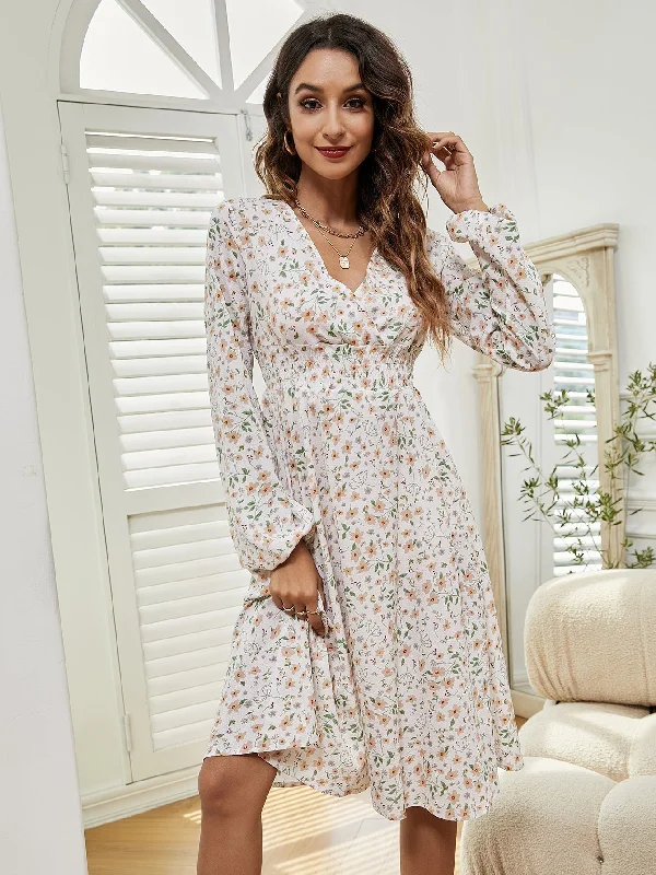 Referral Discount knit dressKittenAlarm - Women V Neck Elastic Waist Floral Print Long Sleeve Maxi Dress Referral Discount knit dressKittenAlarm - Women V Neck Elastic Waist Floral Print Long Sleeve Maxi Dress