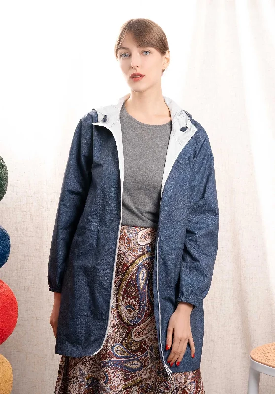 street style coatCoat Amelot Printed Denim