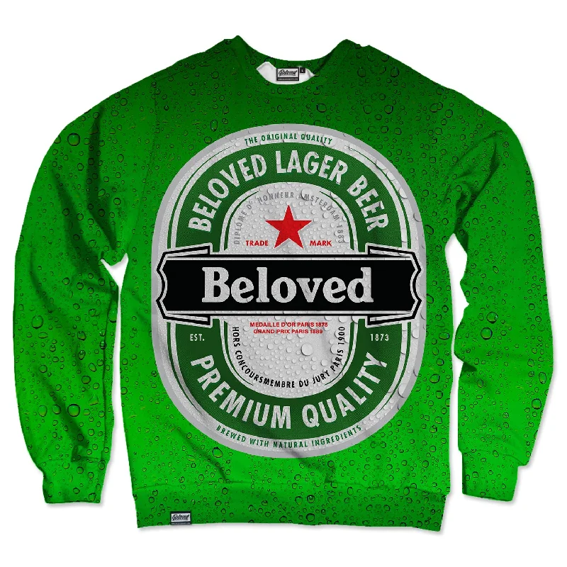 Price Drop eco-friendly fitness hoodieBeloved Lager Beer Unisex Sweatshirt