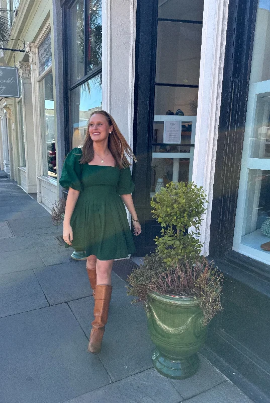 Special Savings Hope Mini Dress Emerald Green Final Sale