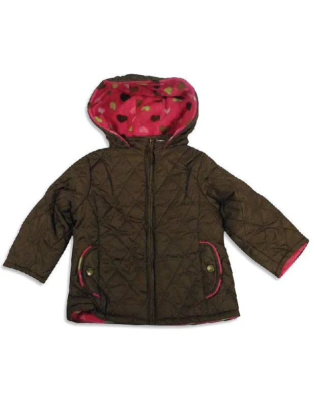 premium puffer coatPink Platinum Little Girls' Hooded Jacket