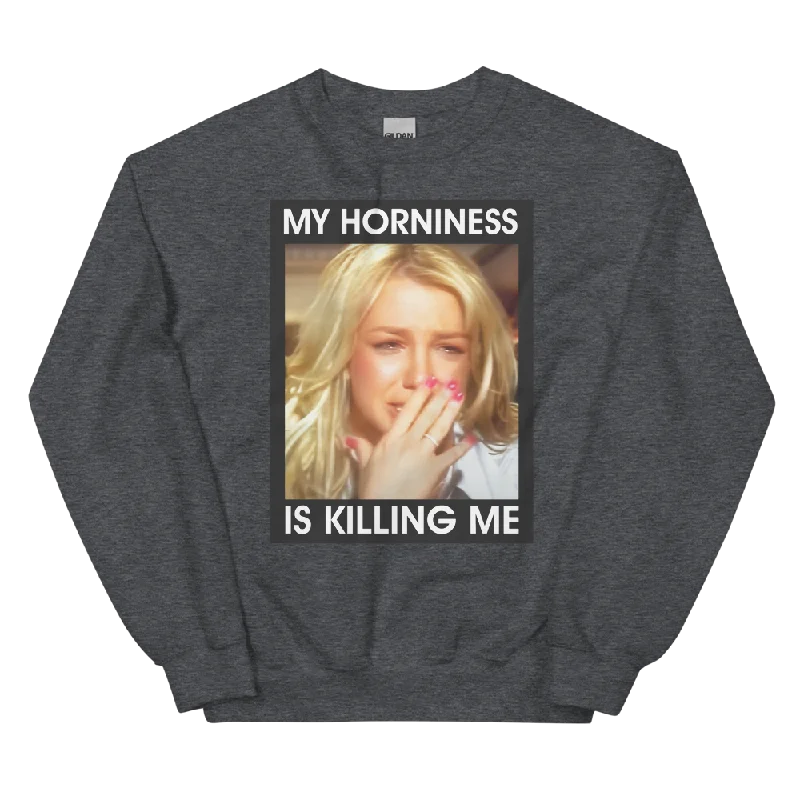Act Fast breathable workout hoodieMy Horniness Is Killing Me Unisex Sweatshirt
