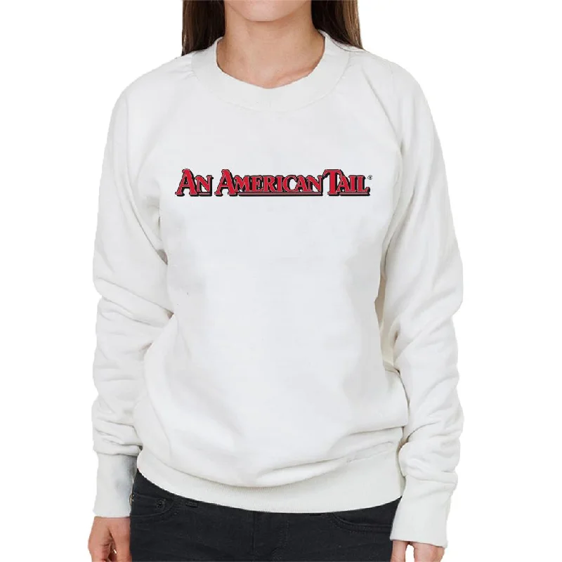 trendy sports sweatshirtAn American Tail Classic Red Text Logo Women's Sweatshirt