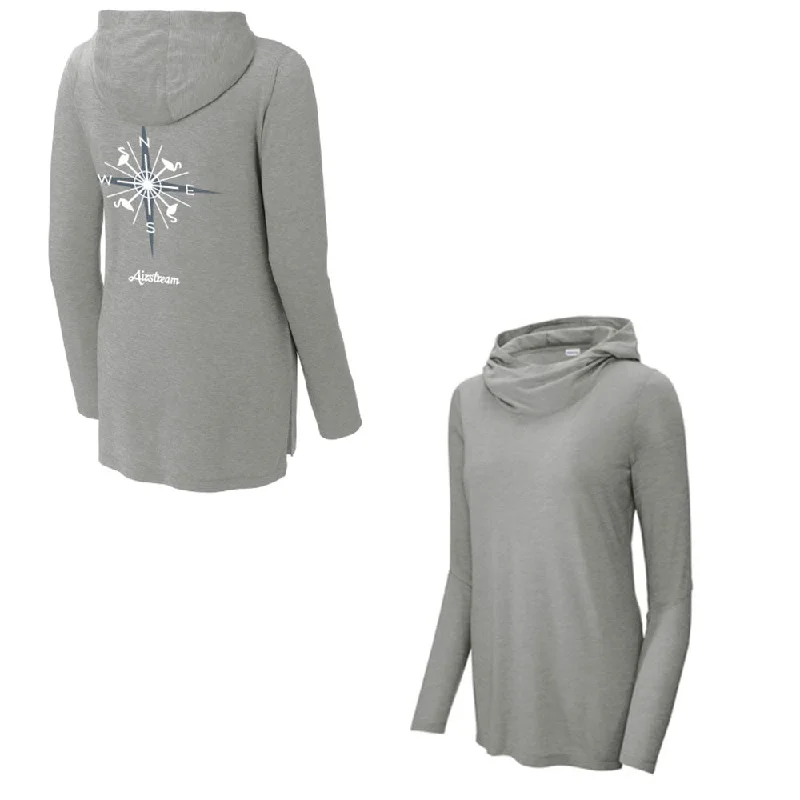 Limited Stock comfortable athletic sweatshirtAirstream Compass Flamingo Tri-Blend Wicking Women's Hoodie Limited Stock comfortable athletic sweatshirtAirstream Compass Flamingo Tri-Blend Wicking Women's Hoodie