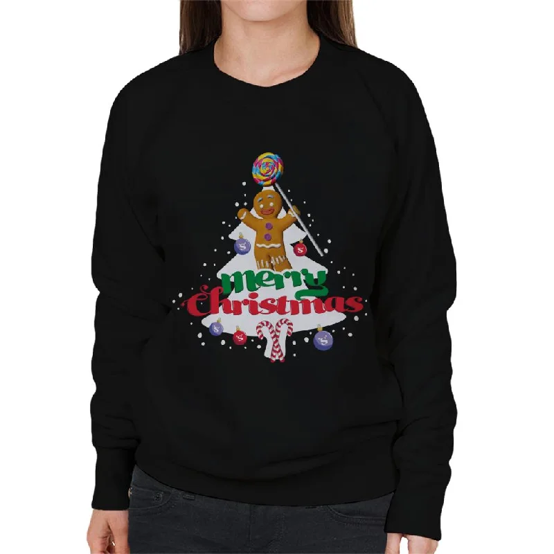 urban activewear hoodieShrek Christmas Gingerbread Man Merry Xmas Women's Sweatshirt