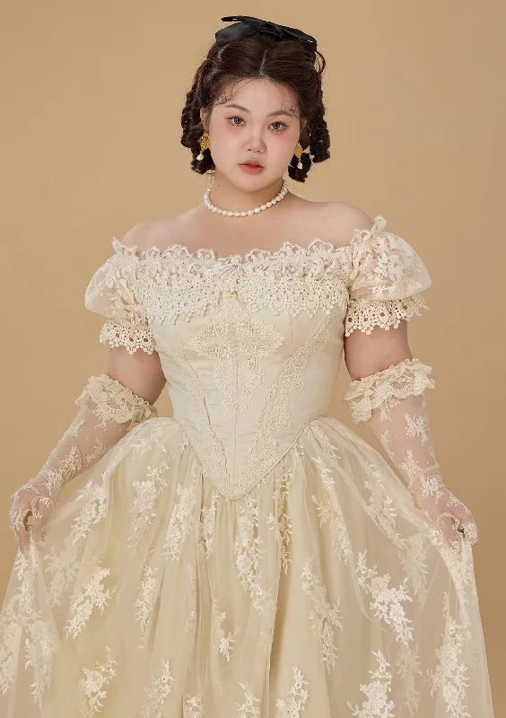 Special Offer Curve & Plus The Tear of Blossom and Candle Corset Dress