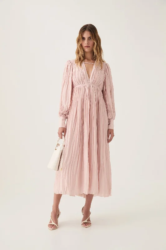 Act Now elegant shift dressCatalyst Pleated Midi Dress