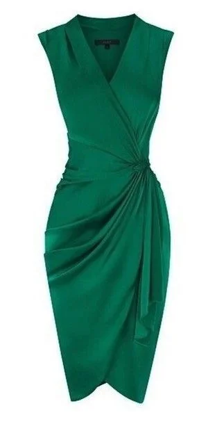 printed dressGreen V Neck Wrap Short Homecoming Dress Y439