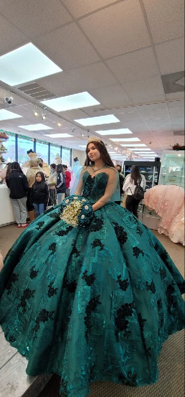 sleeveless dressStunning Emerald Green Quinceanera Dress,Sweet 16 Dress,Emerald Green Ball Gown Y1120