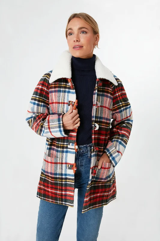 utility coatWoodsy Plaid Cabinmate Toggle Jacket