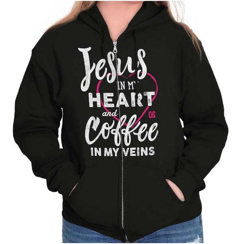 TIME-Limited Offer stylish hoodie for womenCoffee Veins Zip Hoodie