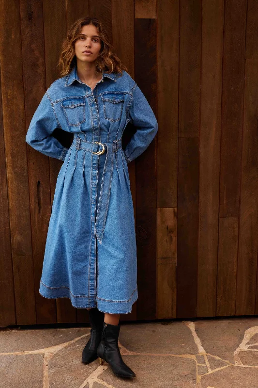 Must-Have Deals wrap dressAradia Denim Midi Dress