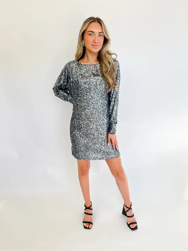 Buy More, Save More trendy mini dressSilver Ginger Dress