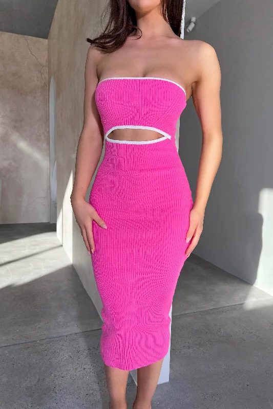 Crazy Savings fitted cocktail dressCARLIE DRESS - PINK