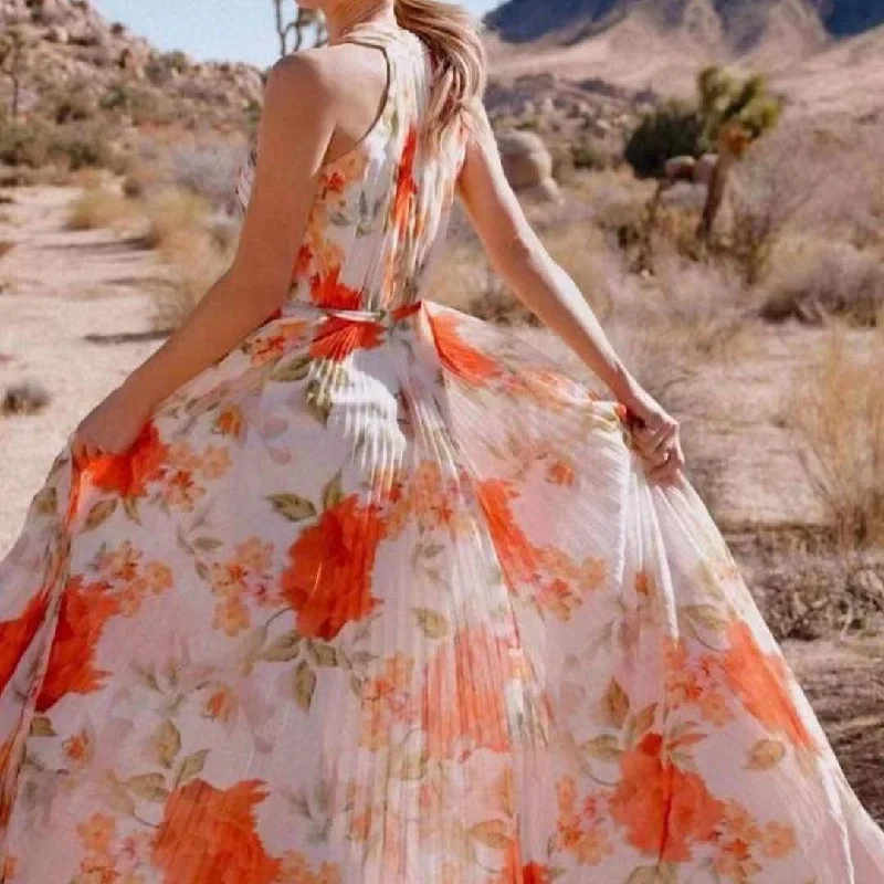 Daily Deals layered dressKittenAlarm - Tess Floral Sleeveless Maxi Dress