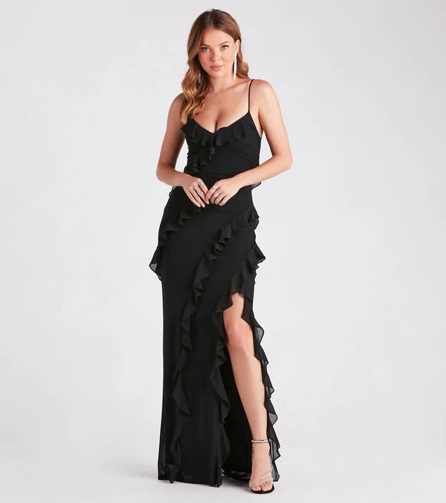 Steals and Deals Lorelei Maxi Dress With Ruffles