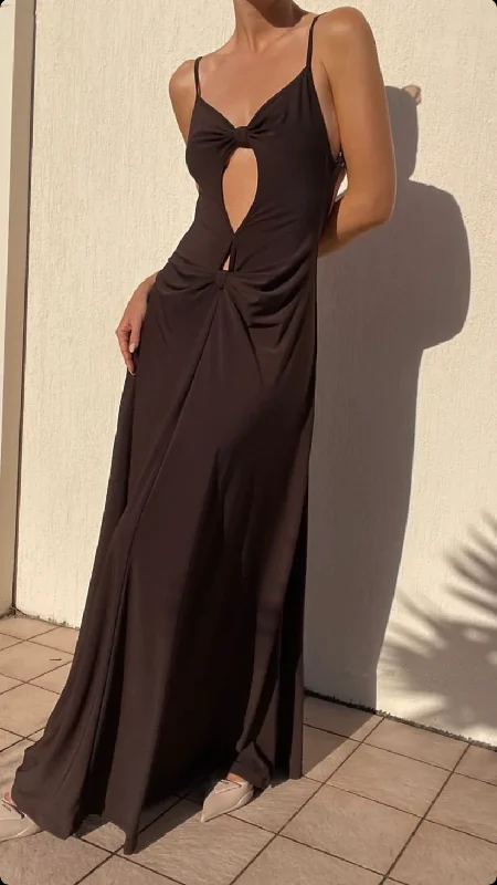 Epic Deals formal dressChocolate Spaghetti Straps Backless Elegant Party Dress, DP2363 Epic Deals formal dressChocolate Spaghetti Straps Backless Elegant Party Dress, DP2363