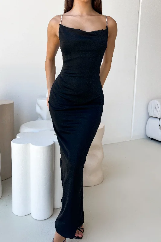 Special Price modern dressPROXIM DRESS - BLACK (SHINNING)