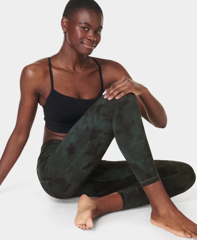 Stock Clearance Super Soft 7/8 Yoga Leggings Sb6916a 7878 Trek-Green-Spray-Dye
