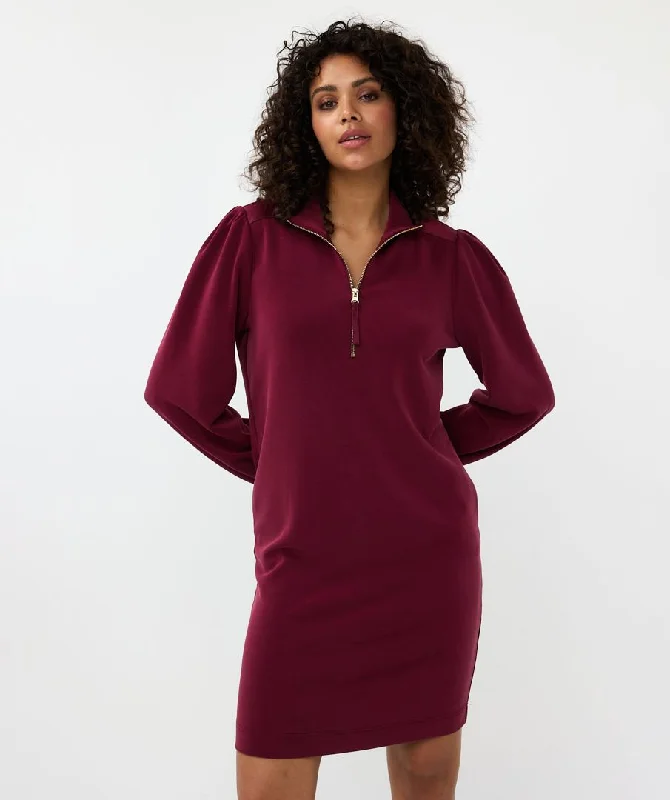 Weekend Special modern dressDress Zipp Col Modal - Wine