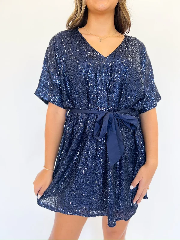Mega Deal form-fitting dressSky High Sequin Tie Dress