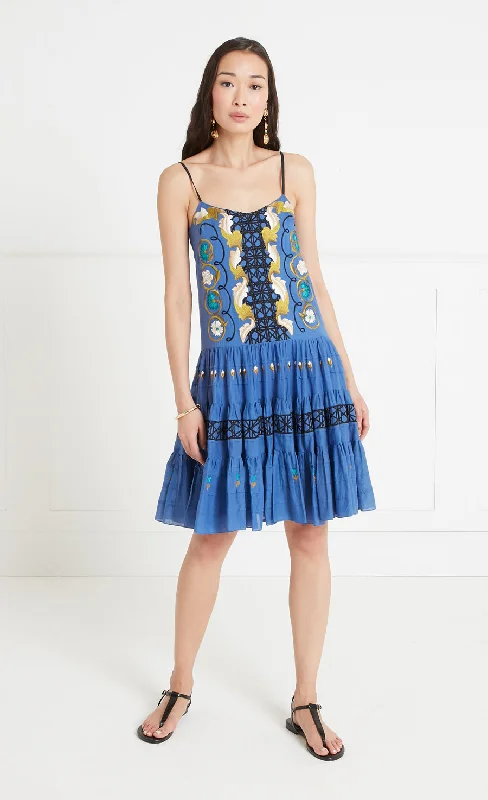 Savings Galore Florentine Strappy Dress - Dazzling Blue