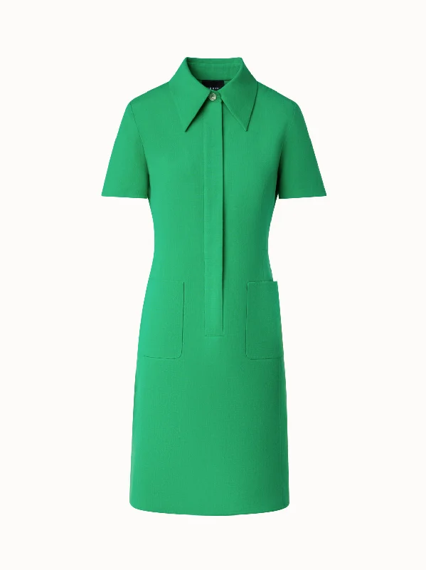 Act Fast elegant dressPolo Dress in Cotton Silk Double-Face