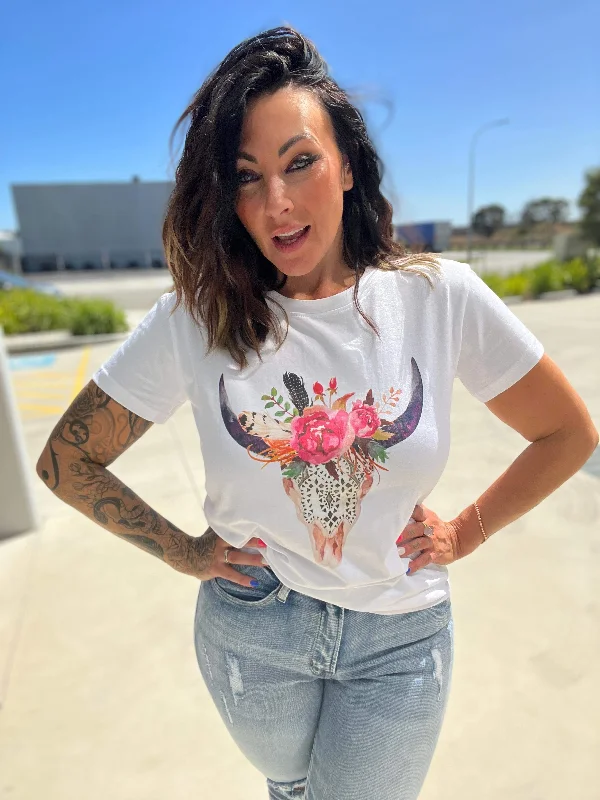 Lowest Prices comfy dressBull Skull Tee