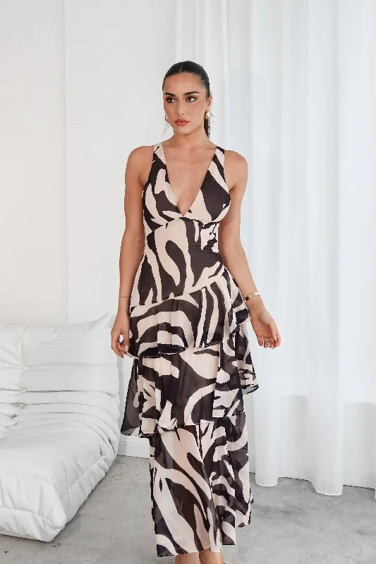 Reduced Prices casual dressMARTIA DRESS - BLACK / BEIGE