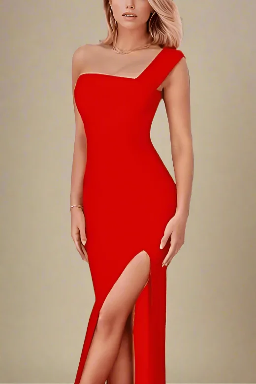 minimalistic dressSelene Bodycon Midi Dress - Lipstick Red