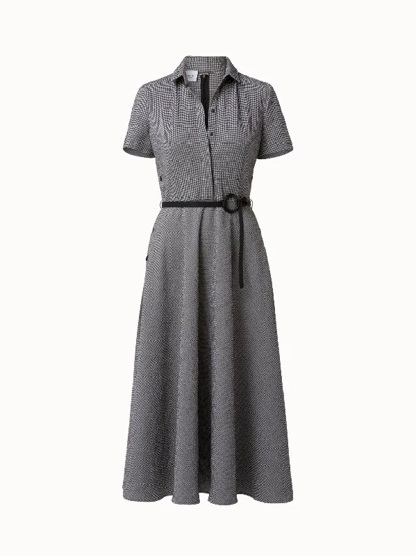 Closeout elegant dressCotton Seersucker Midi Dress