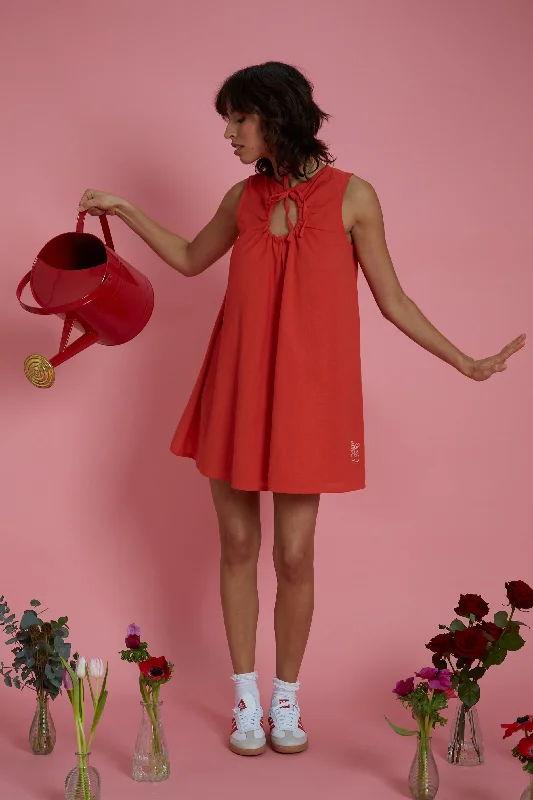 YEAR-End Clearance Sofia Linen mix Smock Dress