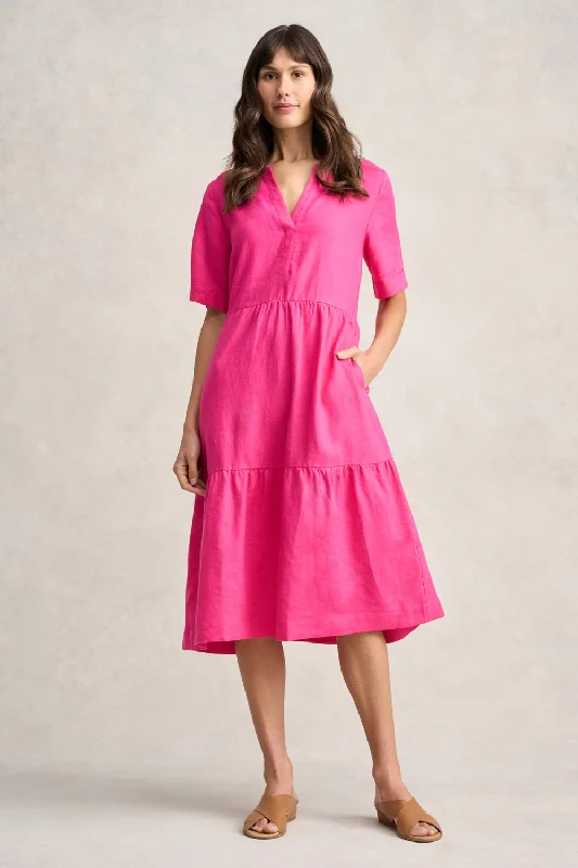 Price Rollback chic wrap dressTiered Linen Dress