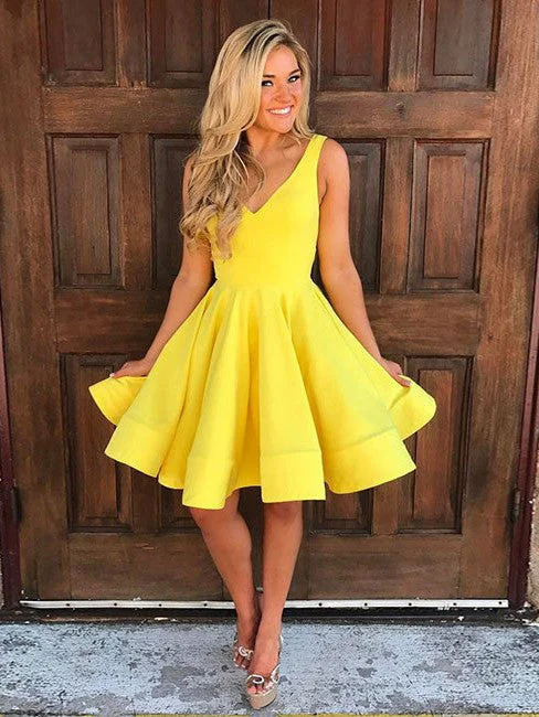 Super Sale Homecoming Dress V-neck Sleeveless Short Prom Dress Party Dress JKS022